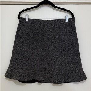 LOFT Charcoal Textured Mini Skirt